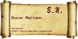 Bucur Mariann névjegykártya
